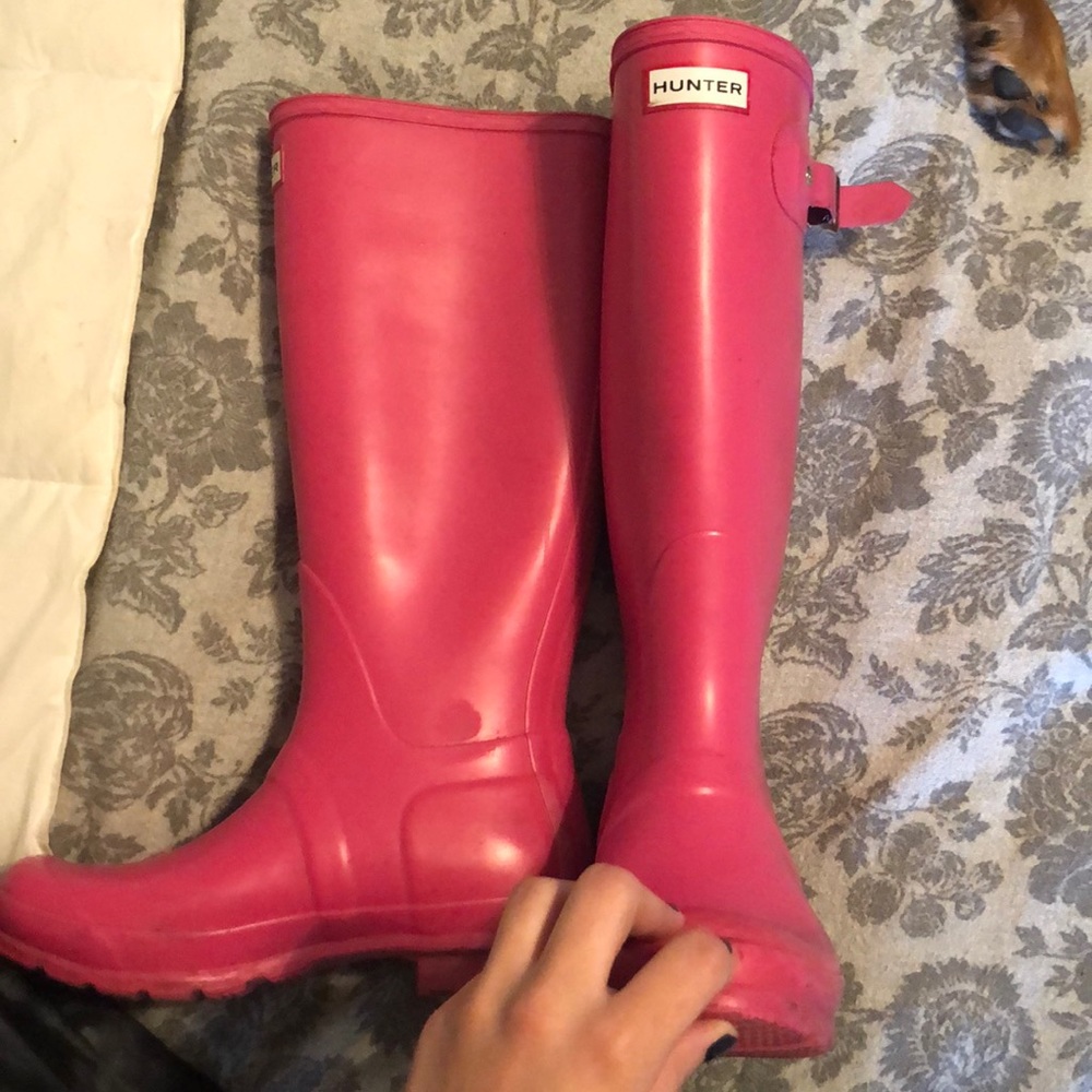 Pink Hunter boots